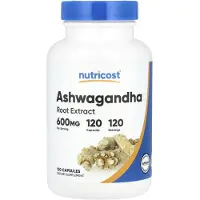 Nutricost , ashvagandha-juuren ekstrakti, 600 mg, 120 kapselia