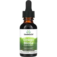 Swanson Health Ginkgo Biloba -nestemäinen uute, 250 mg - 29 ml