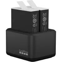 GoPro HERO12, HERO11 HERO10 & HERO9 Enduro Battery -laturi ja kaksi akkua