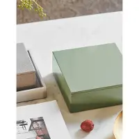 Mojoo Lux lakkattu säilytyslaatikko 19x19x7 cm Powder rose