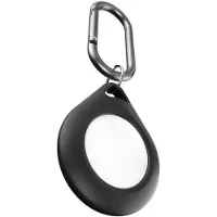 KEYBUDZ Secure Dock, AirTag -karabiini, Musta (2kpl)