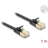 DeLOCK 80345, 1 m, Cat7, U/FTP (STP), RJ-45, RJ-45, Musta