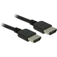DeLOCK 85217, 2 m, HDMI-tyyppi A (vakio), HDMI-tyyppi A (vakio), 18 Gbit/s, Äänen paluukanava (ARC), Musta