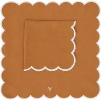 Von Norten - Grace Scallop Lautasliina 45 cm 2 kpl Terracotta