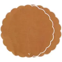 Von Norten - Grace Scallop Pöytätabletti 42 cm 2 kpl Terracotta