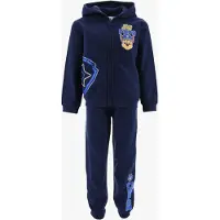 Ryhmä Hau Zip Huppari & Housut Setti, Navy, 116-122