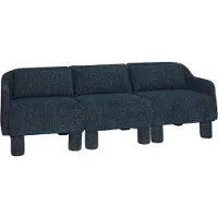 Hubsch Elegance 3-seater Sofa Dark Blue - 3-istuttavat sohvat Polyesteri Tummansininen - 432105