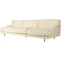Gubi Flaneur 3-seater Sofa Boucle - 3-istuttavat sohvat Polyuretaani-vaahto Bouclé - 10151896