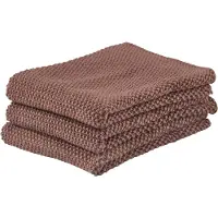 Zone Denmark - Tiskirätti puuvilla 27x27 cm 3 kpl ruskea