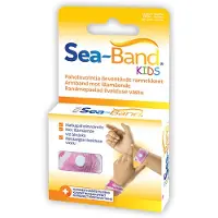 Sea-band Kids Pahoinvointirannekkeet, pinkki 1 pari 1 pari