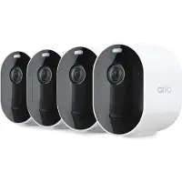 Arlo Pro VMC4470P IP Kamera 4er Set, IP-turvakamera, Ulkona, Langallinen & langaton, 7,5 m, Amazon Alexa & Google Assistant, Auto (VMC4470P-100EUS)
