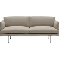 Muuto Outline sohva 2-istuttava Ecriture 240-Polished Aluminum