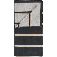 Zone saunapyyhe Black-soft grey-camel, 50x100 cm