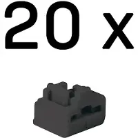 Lindy 47892, Portin lukitsin, RJ-45, Musta, Akryylinitriilibutadieenistyreeni (ABS), 20 kpl, Muovipussi