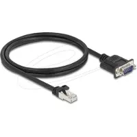 DeLOCK 64351, 1 m, Cat5e, S/UTP (STP), RJ-45, DB-9, Musta