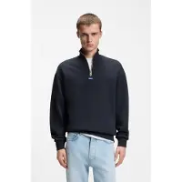 HUGO Neeler 10249110 Blue Collegepaita Puolivetoketjulla