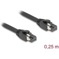 DeLOCK – RJ45 Network Cable Cat.8.1 S/FTP 25 cm up to 40 Gbps black (80231)