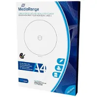 MediaRange MRINK132, Valkoinen, DIN A4, CD/DVD, Kiilto, Mustesuihku, 2 kpl