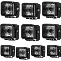 Purelux Työvalo Terrain Black Square Flood - 7 cm / 20W / Leveä, 10 kpl