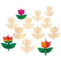 Colorations - Make and Decorate your own Wooden Tulip Set of 12