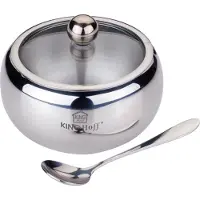 KINGHOFF SUGAR SHINE STEEL with a teaspoon KINGHOFF KH-3725