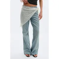 Gina Tricot  - Embroidery hip scarf - Huivit & kaulaliinat - Valkoinen - ONESIZE - Naiset