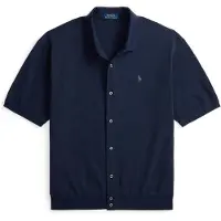 Ralph Lauren for man. 710B18514003 Navy Sport Shirt (M), Casual, Cotton, Short sleeve