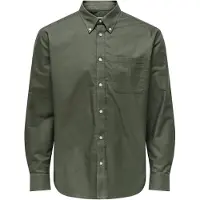 Only & Sons Onsoxford Ls Shirt Frml Noos - Khaki green - XS