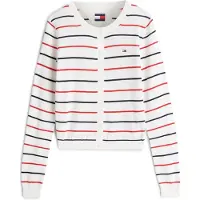 Tommy Hilfiger Neuletakki 'Flag Embroidery Slim' laivastonsininen / punainen / valkoinen