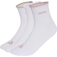 Adidas Urheilusukat 'womens quarter 3 Pair Pack' ruskea / vaalea pinkki / valkoinen
