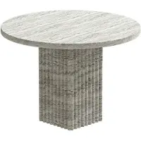 NORR11 Soho Coffee Table Ø50 Cm - Sohvapöydät Travertin Silver Travertine - W3SOH31034TRSVNONO00000