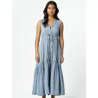 Coster Copenhagen Maxi Dress With Bows - Blue - 38
