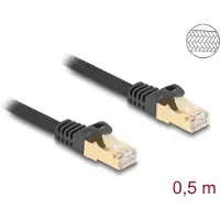 DeLOCK 80316, 0,5 m, Cat6a, S/FTP (S-STP), RJ-45, RJ-45, Musta