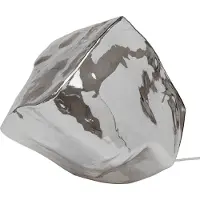 Kare Design-pöytävalaisin Aura, Alumiini/harmaa/sinkki, Olohuone/ruokailutila, Lasi, Design