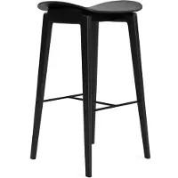 NORR11 NY11 baarituoli 65 cm Mustaksi petsattu tammi