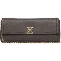 Calvin Klein Emblem Hw Pebble Clutch - Brown - ONE SIZE