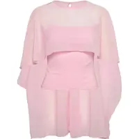 Gina Tricot Chiffon Cape Top - Pink - XS