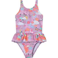 Color Kids Swimsuit W. Skirt, Aop - Purple - 110