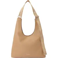 Calvin Klein Olkalaukku 'Logo Strap Shoulder' vaaleanruskea