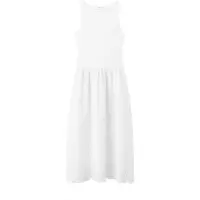Mango A-Line Dress With Broderie Anglaise Embroidery - White - L