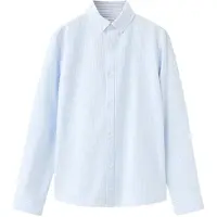 Mango Striped Oxford Shirt - Blue - 116