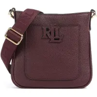 Lauren Accesorios for woman. 431982184004 Small burgundy leather Cameryn crossbody bag (OSFA), Casual, Maroon