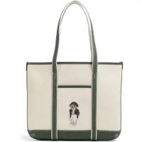 Ralph Lauren Polo Bear Canvas Small Shopper Tote - Cream - ONE SIZE