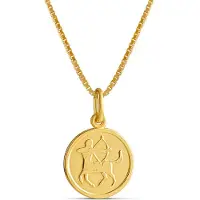 Top Gold kullattu hopeinen Jousimies horoskooppi riipus ketjulla 45cm 52 5712 0000