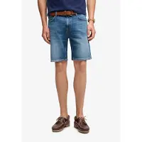Superdry for man. M7110394A Straight shorts with Vintage Logo blue logo (28), Casual, Cotton, Denim
