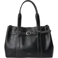 Calvin Klein Pussukkalaukku 'Buckle Metallic Logo Tote' musta