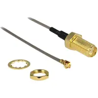 DeLOCK 88816, MHF (I-PEX), RF SMA, Musta