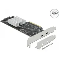 DeLOCK 89011, USB Type-C, USB 3.2 Gen 1 (3.1 Gen 1), Matala profiili, PCIe 3.0, SATA 15-pinninen, 20 Gbit/s