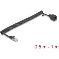 DeLOCK 90668, 1 m, Cat5e, U/UTP (UTP), RJ-45, RJ-45, Musta