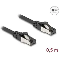 DeLOCK 80570, 0,5 m, Cat8.1, S/FTP (S-STP), RJ-45, RJ-45, Musta